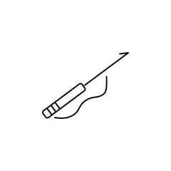 Harpoon icon line art vector