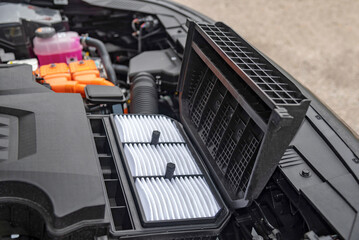 Car engine air filter replacement