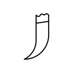 Tusk icon line art vector