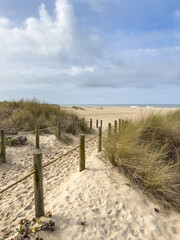 Fototapeta premium Esmoriz Walkways, Barrinha of Esmoriz, Ovar, National Reserve in Espinho, Portugal.