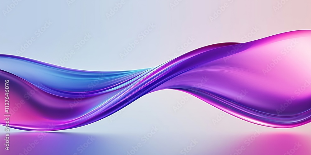 Poster abstract wavy design with bright neon colors. dynamic flow of vibrant purple, blue. modern graphic b