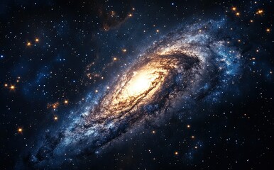 Fototapeta premium A dark space background with stars and galaxies