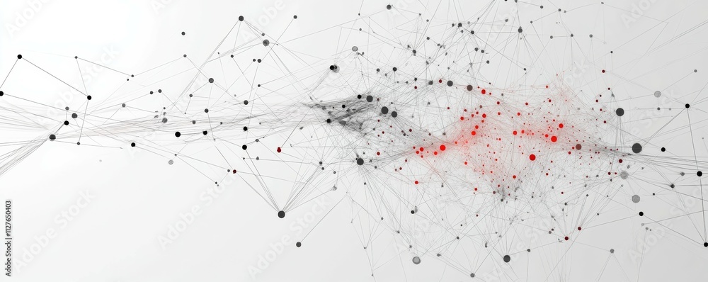 Poster the figure represents a network of nodes and connections over a transparent globe, representing glob