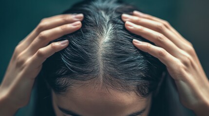 Naklejka premium Explore effective hair care solutions for thinning hair with our expert tips for a healthier, fuller look today.