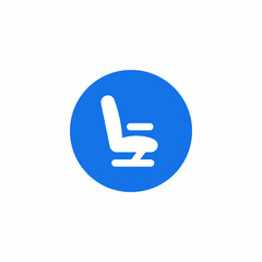 plane seat icon sign vector