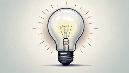 Light bulb on a white background. Idea and business concept, a resource for presentation. 