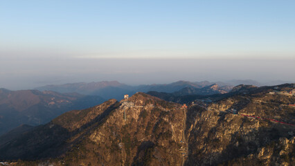 Fototapeta premium The scenery at the top of Mount Tai in Tai'an
