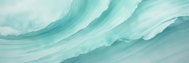 Obraz premium Soft aquamarine watercolor background with subtle wave patterns, gradient, soft focus, watercolor