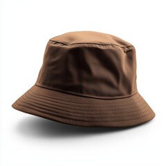 Minimalist Mocha Brown Bucket Hat