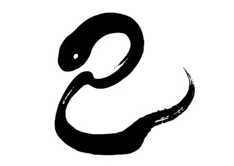 巳_巳年年賀状 素材_筆文字デザイン_02