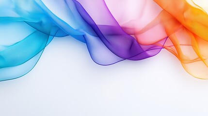 Naklejka premium Transparent watercolor squares, overlapping with subtle blending effects, vibrant rainbow palette on bright white background