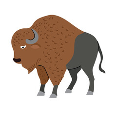 American bison icon clipart avatar logotype isolated illustration