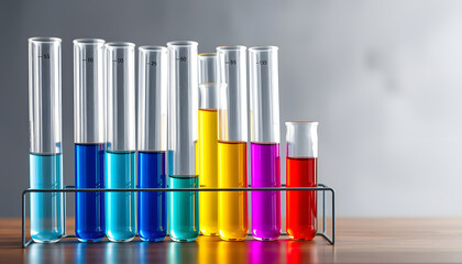 science laboratory test tubes isolated with white highlights, png