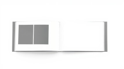 Modern photo album layout with sleek grey accents and clean lines, design, photo album, lines
