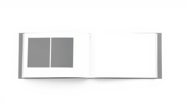 Modern photo album layout with sleek grey accents and clean lines, design, photo album, lines