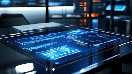 Obraz premium High-tech digital planning tools displayed on a sleek modern desk