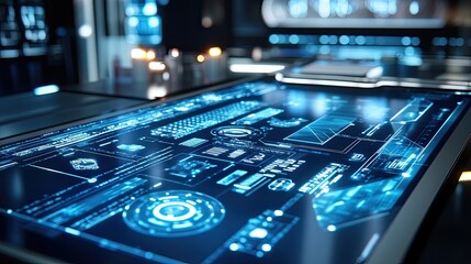 High-tech digital planning tools displayed on a sleek modern desk