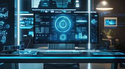 High-tech digital planning tools displayed on a sleek modern desk