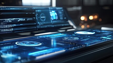 Obraz premium High-tech digital planning tools displayed on a sleek modern desk