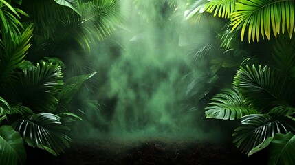 Obraz premium Tropical Jungle Background Mist