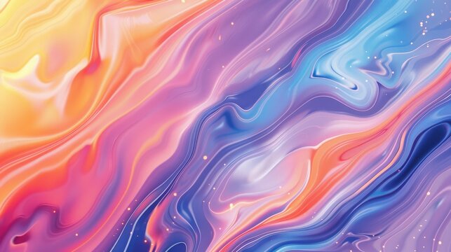 Abstract Swirling Pastel Colors Liquid Art Design