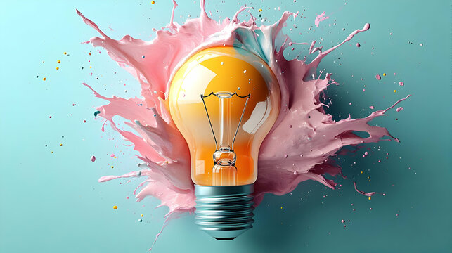 Bright Ideas Explode: Creativity's Colorful Splash