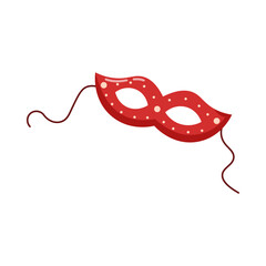 Red Decorative New Year Mask Illustration