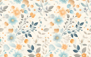 Retro style floral texture art background
