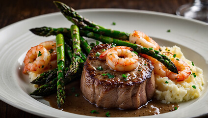 Surf and Turf: Filet Mignon with Garlic Butter Shrimp