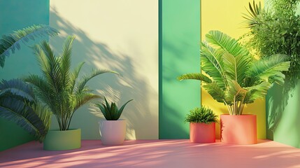 savings turning into greenery flat design front view nature theme 3D render Triadic Color Scheme