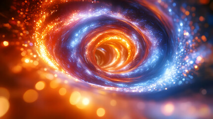 Vibrant Swirling Vortex of Light and Energy