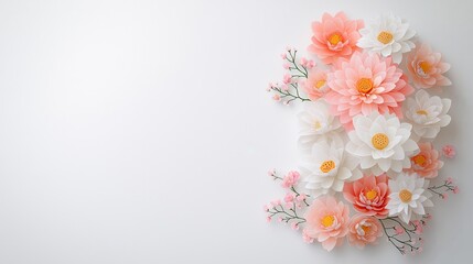 Beautiful Floral Arrangement with Soft Pink and White Blossoms