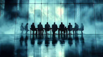 Executives Strategize Future Business Growth in Modern Cityscape