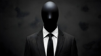 Anonymous Figure in Suit: Exploring Identity and Secrecy
