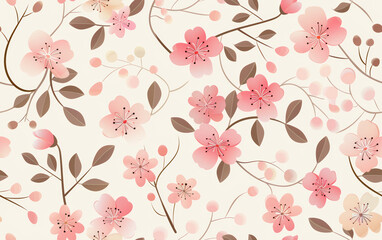 Retro style floral texture art background
