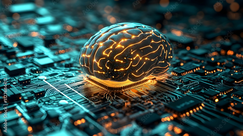 Poster artificial brain: mimicking human intelligence with ai circuits