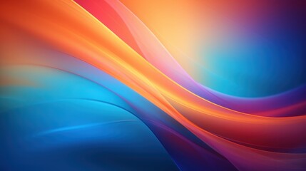 Obraz premium Abstract Colorful Waves Blend Seamlessly Together