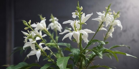 White flowering chilli plant showcasing nature's beauty, traditional methods, crop farming, green environment