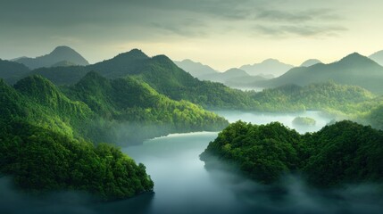 Lush Green Mountains and Coastal Views in Phuket