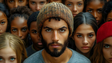 Diverse Group United: Strength in Unity, Cultural Diversity, Global Community