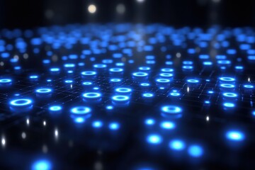 Obraz premium Abstract Futuristic Network Data Flow