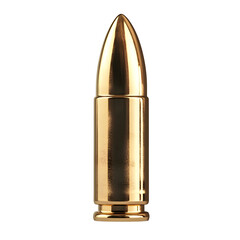a brass bullet isolated on transparent background