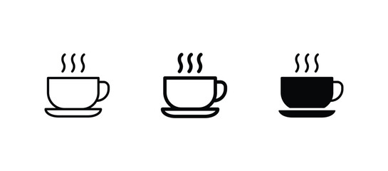 Coffee cup icon set