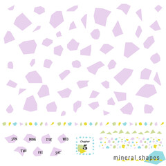 鉱石みたいな形のシンプルなあしらいセット