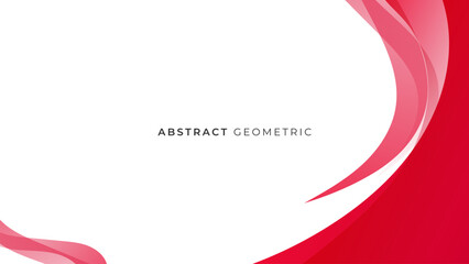 modern  and minimalist red background with abstract geometric on white background