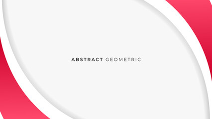 modern  and minimalist red background with abstract geometric on white background