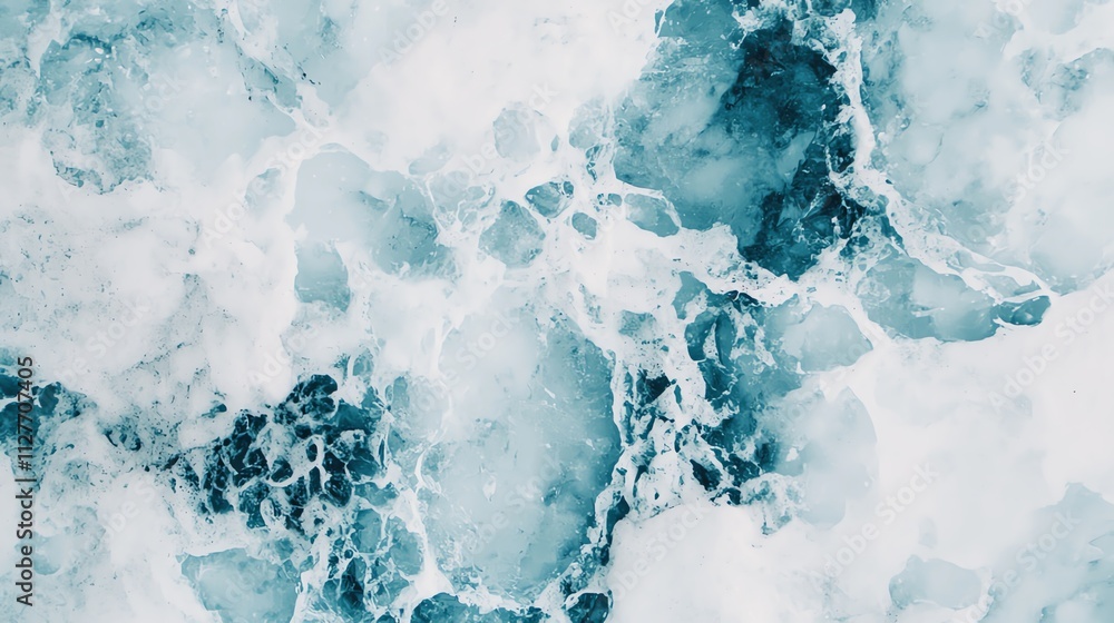 Poster textured pattern of blue and white creating a serene, calming visual effect.