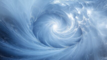 Obraz premium A mesmerizing abstract swirl pattern in shades of blue, creating a sense of depth and movement.