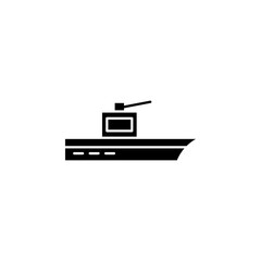Obraz premium army boat icon Vector flat thin line illustration
