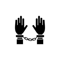 arrested icon Vector flat thin line illustration